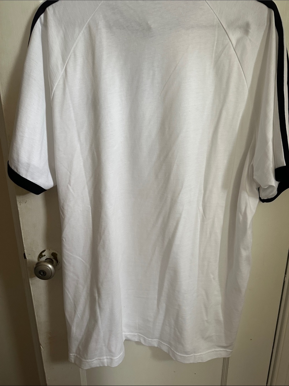 adidas Originals White and Black Trefoil Ringer Tee - Picture 3 of 3